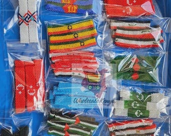 Handmade Maasai Beaded Country Flag Bracelet, Wholesale Bangle Accessories