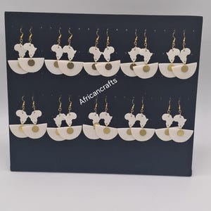 Pendientes de latón y hueso hechos a mano, pendientes africanos zulúes, accesorios tribales artesanales para mujeres masái.