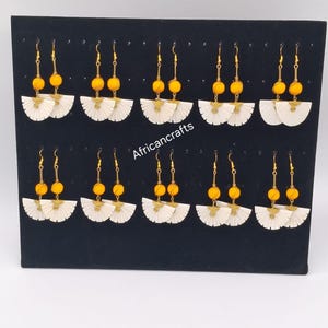 Pendientes de latón y hueso hechos a mano, pendientes africanos zulúes, accesorios tribales artesanales para mujeres masái.