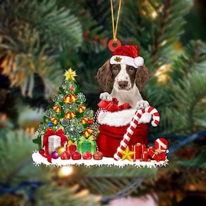 English Springer Spaniel Christmas Ornament, Festive Dog Lover Gift