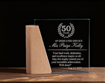 Personalized Crystal Employee Award,retirement Appreciation, Gift
