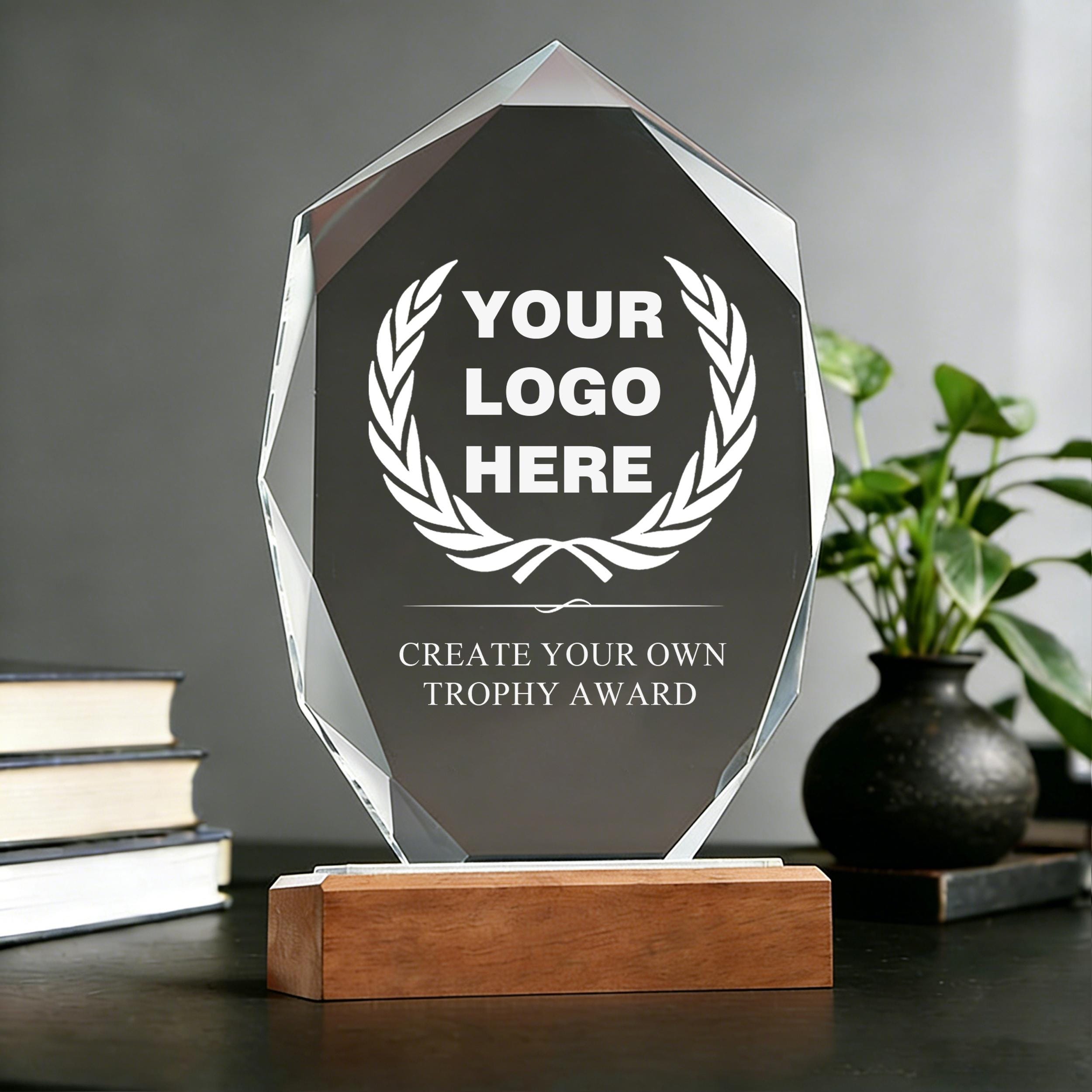 40 Years of Dedicated Service Award, Personalized Employee Crystal ...
