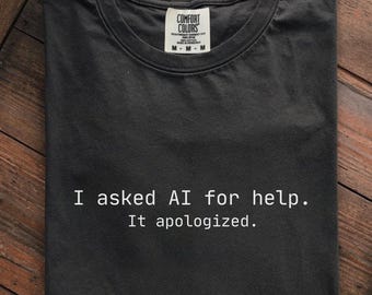 -shirt J'ai demandé de l'aide à l'IA | T-shirt humoristique technique amusant, t-shirt Coding Life