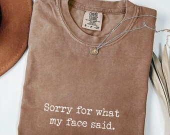 Sarcastic Comfort Colors T-Shirt | Funny Resting Face Tee