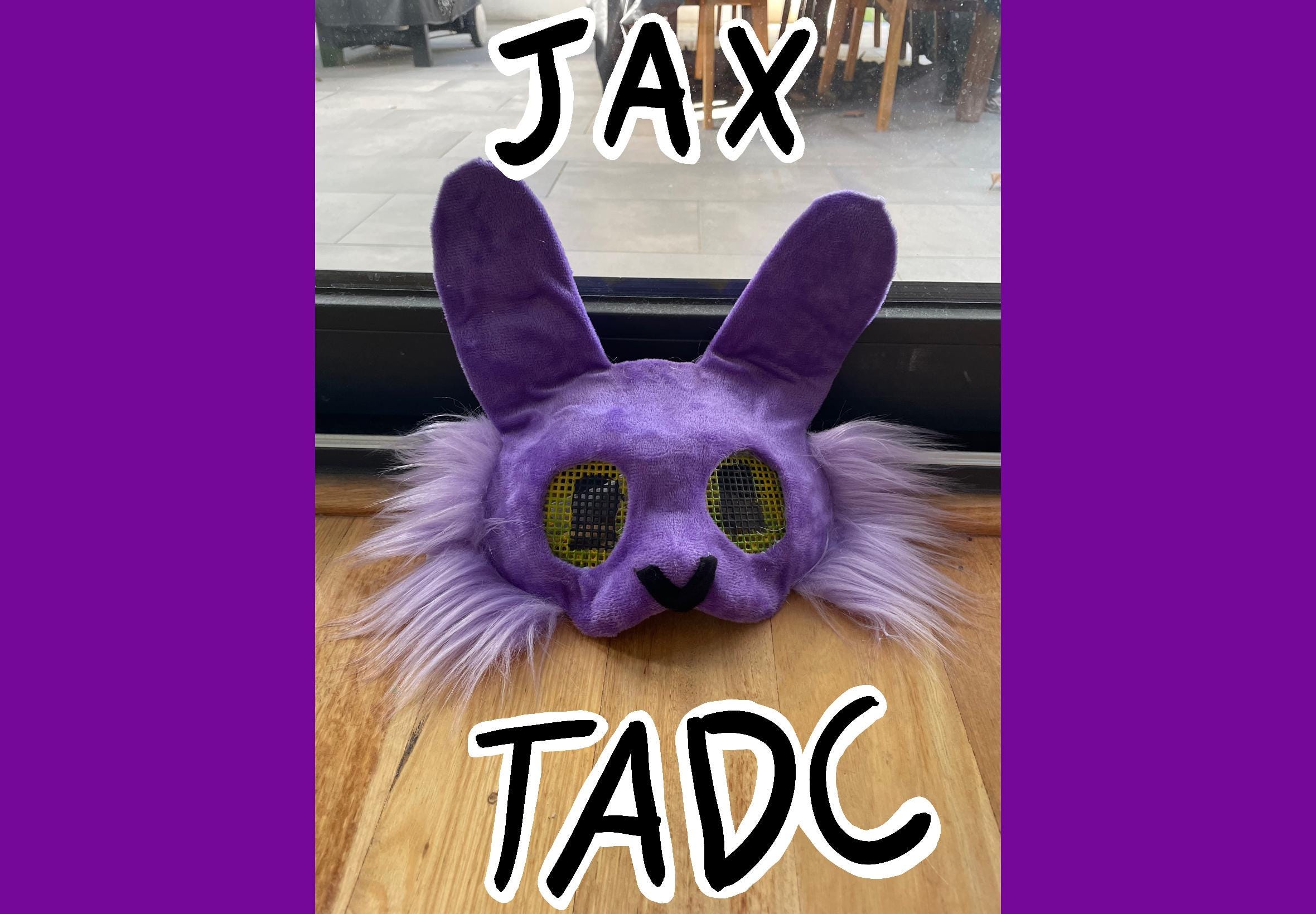 Jax Inspired Mask//tadc Jax Rabbit Mask, Fully Lined, Bendable