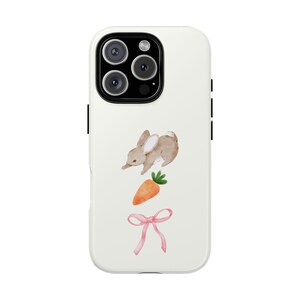 BUNNY PHONE CASE | Tough Cases, Animal Lover Gift, Pastel Aesthetic, Spring Decor, Easter Present, Cute Gifts for Her, Rabbit