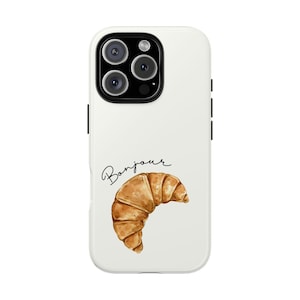 CROISSANT PHONE CASE | Stylish Tough Case, Cute Food Phone Cover, Gift for Foodies, Bakery Lover&#39;s Accessory, Unique Croissant, French