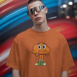 The Amazing World of Gumball Darwin Funny Cartoon Character T-Shirt, Unisex Tee, Gift for Kids and Adults, Casual Weart, Unique Graphic Tee