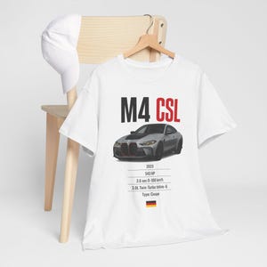 BMW M4 Enthusiast Tee, Classic Car Shirt, Auto Lover Gift, M4 CSL Tee, Unisex Cotton Graphic Shirt, Birthday Gift for Dad