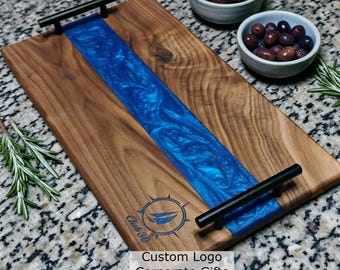 Tabla de embutidos grabada a medida, regalo corporativo, regalo de cierre para agentes inmobiliarios, regalo para clientes, agradecimiento a empleados, tabla con logotipo