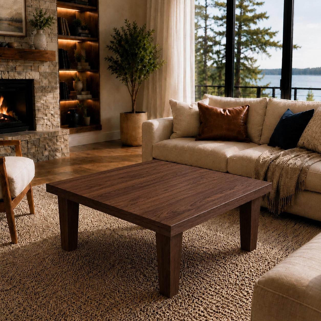 Low Square Coffee Table - Etsy