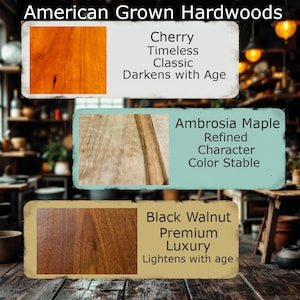 Drehteller aus Massivholz – Nussbaum, Kirsche, Ambrosia-Ahorn – Dicke Holzplatte – Hergestellt in den USA – 10", 15", 20" Bild 7