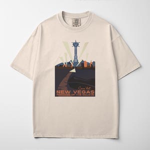 Retro New Vegas Tourist T-Shirt | Vintage Style Shirt | Post Apocalyptic Fall out Tee | Gift for Gamers | Unisex Fashion | Casual Wear image 3