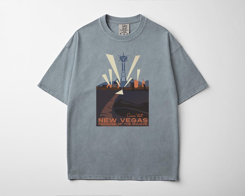 Retro New Vegas Tourist T-Shirt | Vintage Style Shirt | Post Apocalyptic Fall out Tee | Gift for Gamers | Unisex Fashion | Casual Wear image 4