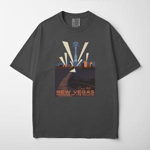 Retro New Vegas Tourist T-Shirt | Vintage Style Shirt | Post Apocalyptic Fall out Tee | Gift for Gamers | Unisex Fashion | Casual Wear image 1