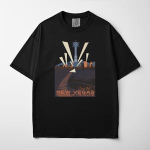 Retro New Vegas Tourist T-Shirt | Vintage Style Shirt | Post Apocalyptic Fall out Tee | Gift for Gamers | Unisex Fashion | Casual Wear image 2