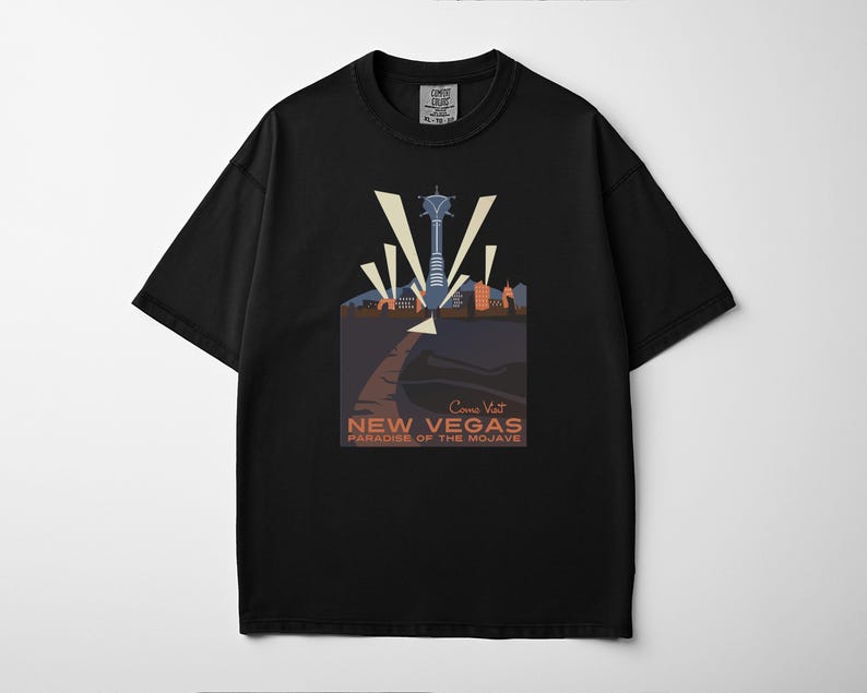 Retro New Vegas Tourist T-Shirt | Vintage Style Shirt | Post Apocalyptic Fall out Tee | Gift for Gamers | Unisex Fashion | Casual Wear image 2