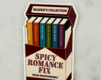 Spicy Book Sticker, Spicy Romance Fix Vinyl Decal