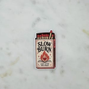 Romance Trope Vinyl Stickers, Slow Burn, One Bed, Enemies to Lovers Slow Burn Matchbox