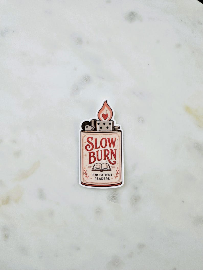 Romance Trope Vinyl Stickers, Slow Burn, One Bed, Enemies to Lovers Slow Burn Lighter