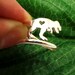 Tyrannosaurus Dinosaur Ring in Silver - T Rex Dinosaurios Dino Ring - Simple, Cute and Kawaii Jewelry - Children and Daughter Gift