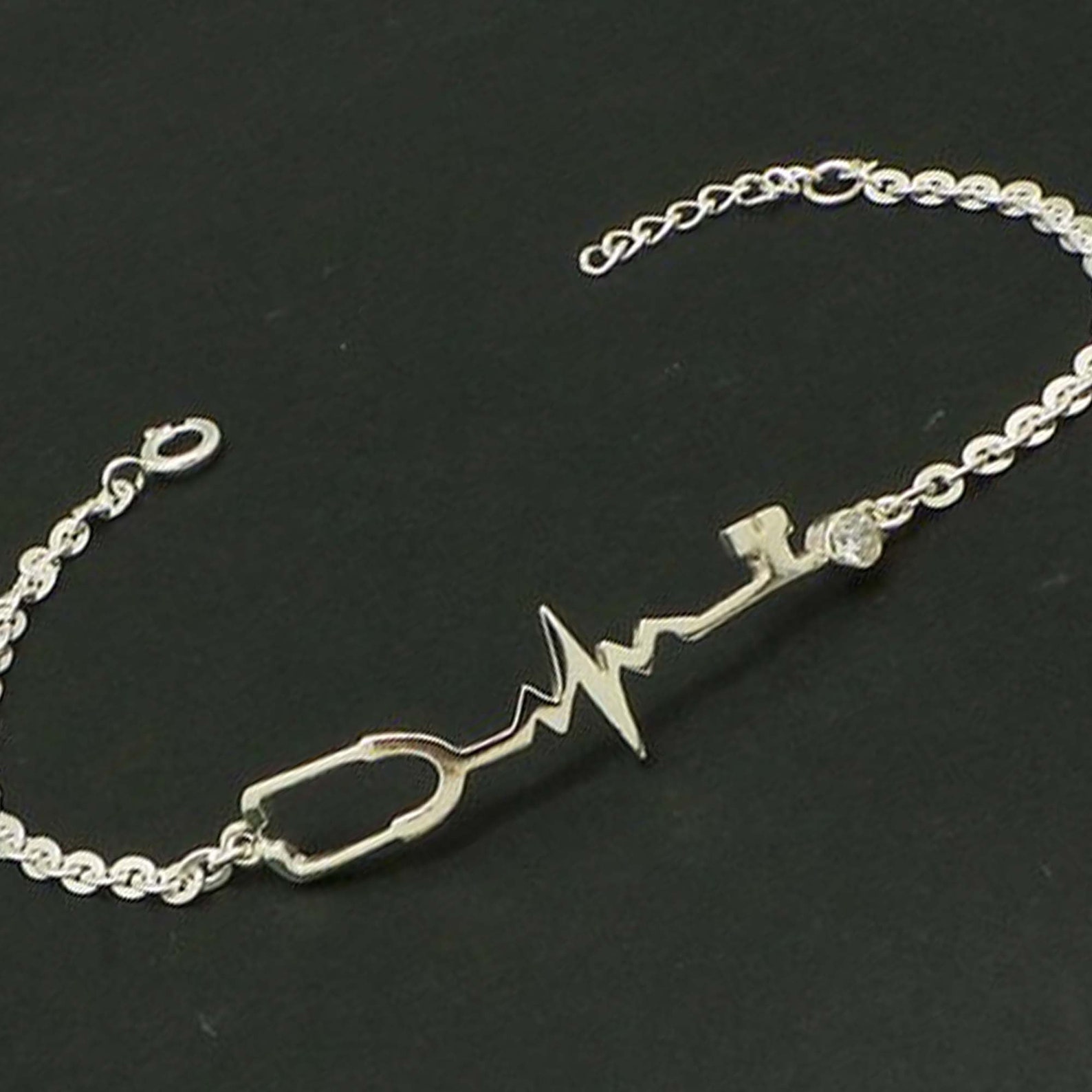 Sterling Silver Stethoscope Key Nurse Bracelet Stethoscope Etsy