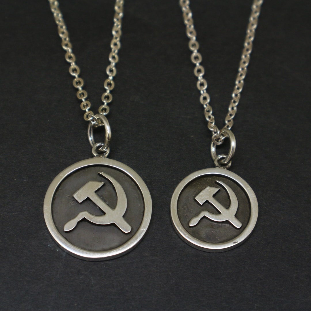 Silver Communist Necklace Pendant for Couples - Etsy