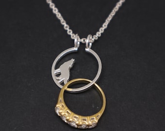 Silver Ring Holder Necklace