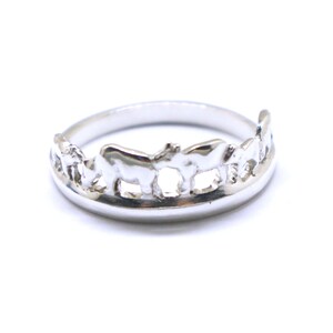 Silver Cow Family Ring for Men or Women - Unisex Cow Jewelry Gift for ...