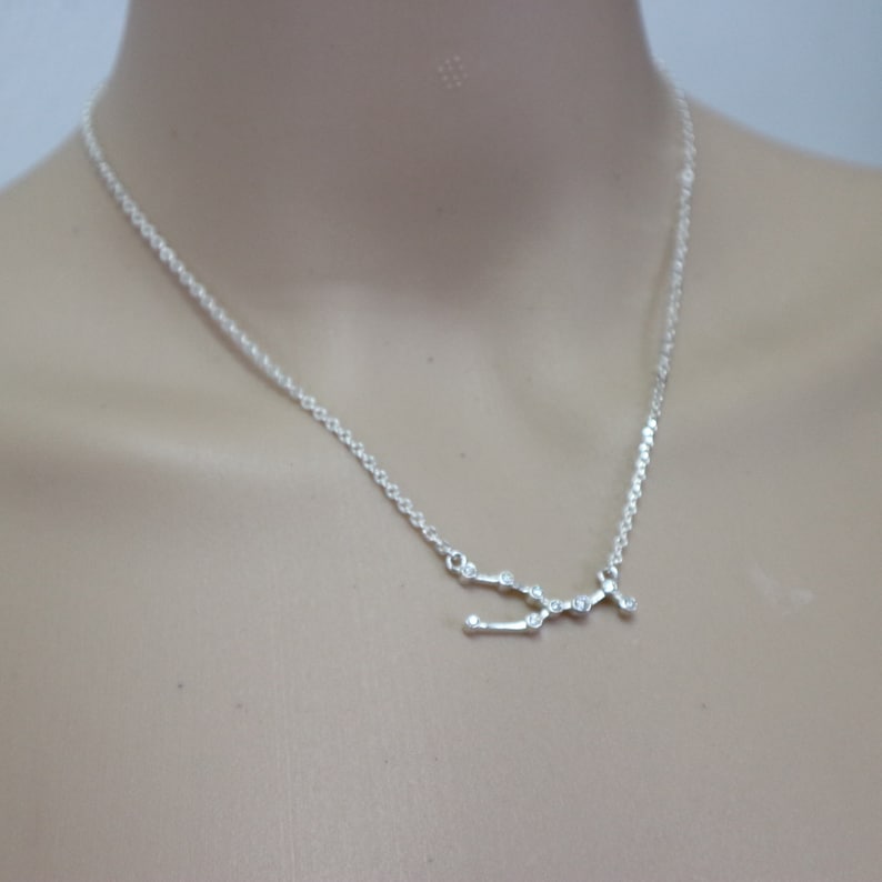 Taurus Jewelry Zodiac Sign Jewelry Birthstone Necklace Sterling Silver Taurus Constellation Necklace Star Astrology Necklace