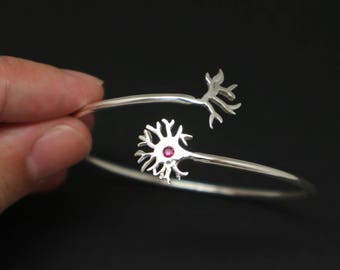 Silber Neuron Armband - Neuron Schmuck, Neurologe Geschenk