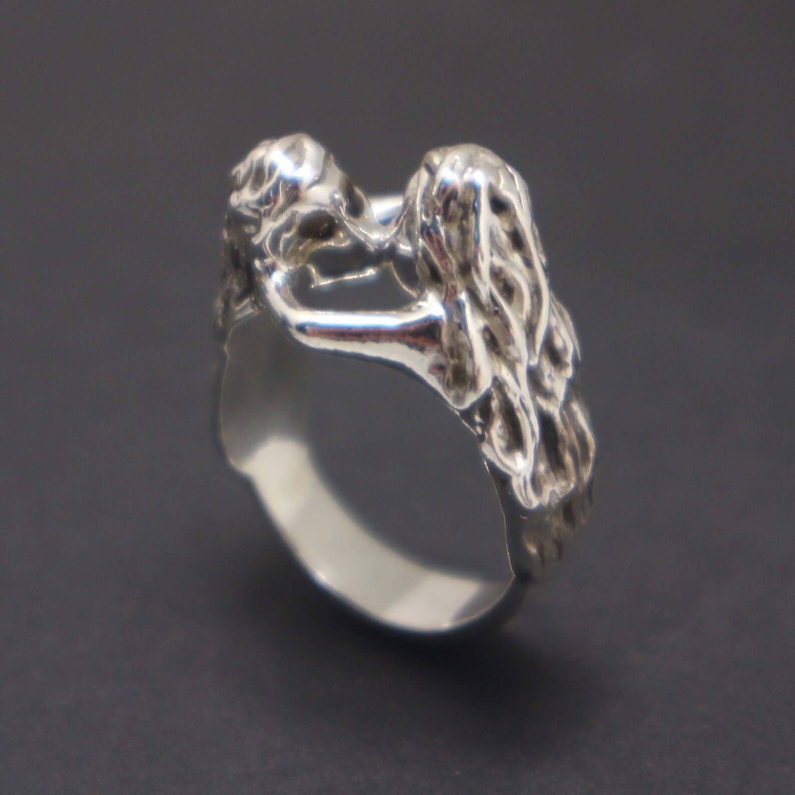 Lesbian Women Kissing Ring Gay Ring Lgbt Pride Jewelry Etsy