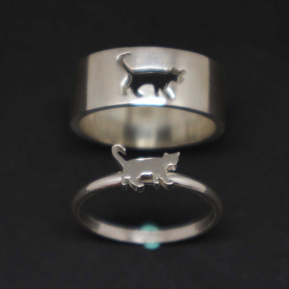 Sterling Silver Cat Ring for Man and Women Cat Jewelry Cat Lovers