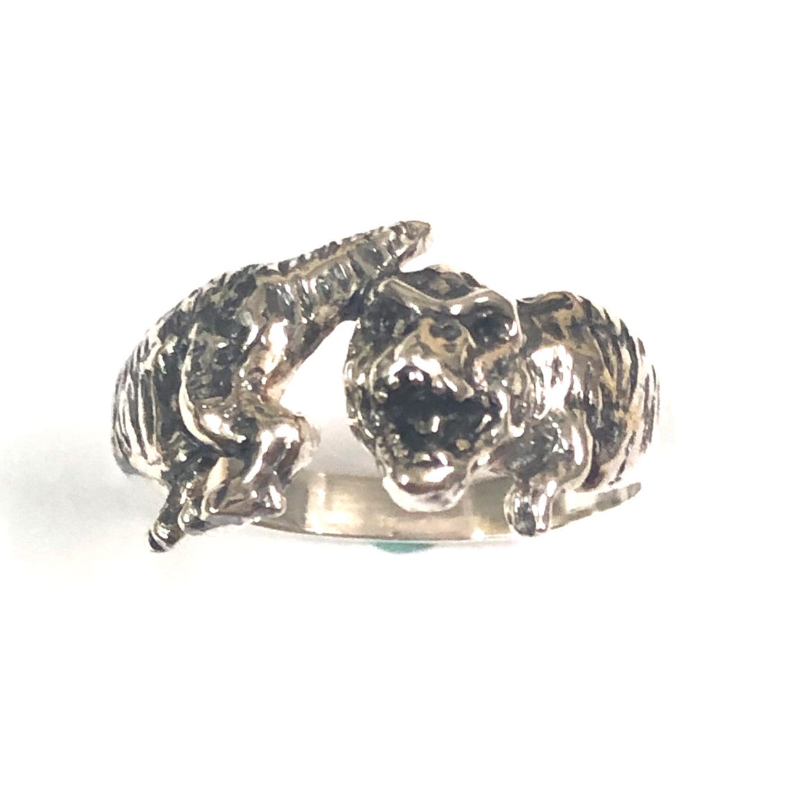 Silver Dinosaur Trex Ring - T Rex Jewelry Gift for Unisex, Boyfriend ...