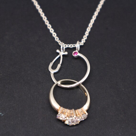 Stethoscope ring holder necklace sale