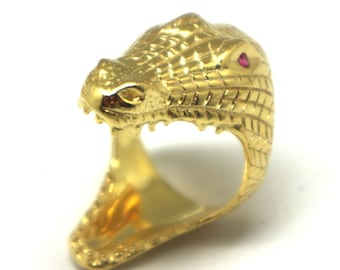 Krokodilring i sterlingsilver: Smycken med alligatormotiv