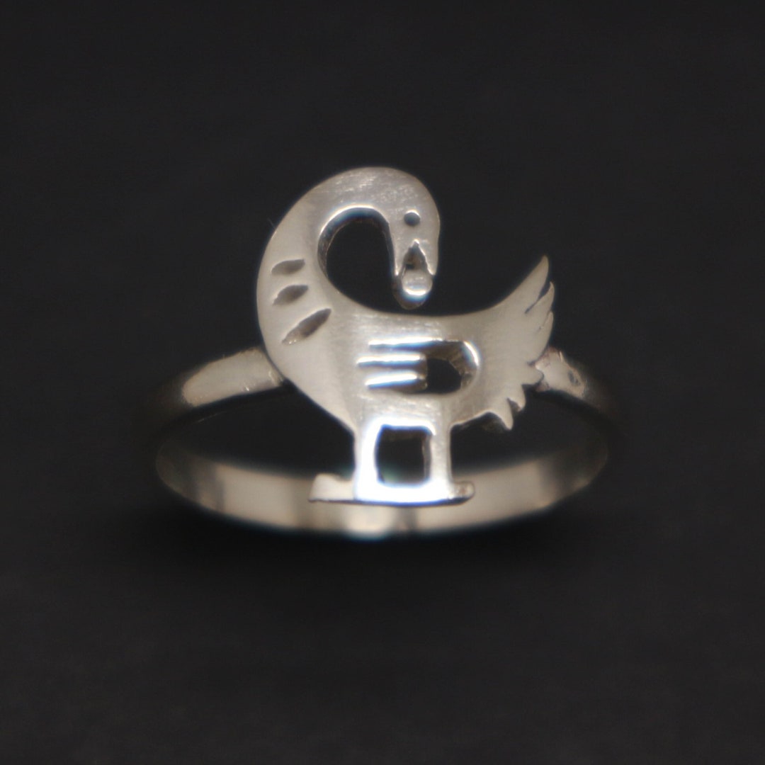 Silver Sankofa Bird African Symbol Ring - Custom African Symbol Ring ...