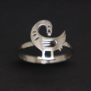 Silver Sankofa Bird African Symbol Ring - Custom African Symbol Ring, Adinkra Ring, Adinkra Jewelry, Africa Jewelry, Gift for Her, Women