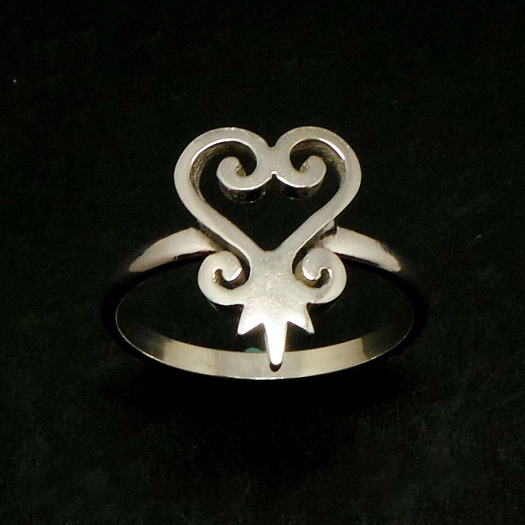 Silver Sankofa African Symbol Ring - Custom African Symbol Ring ...
