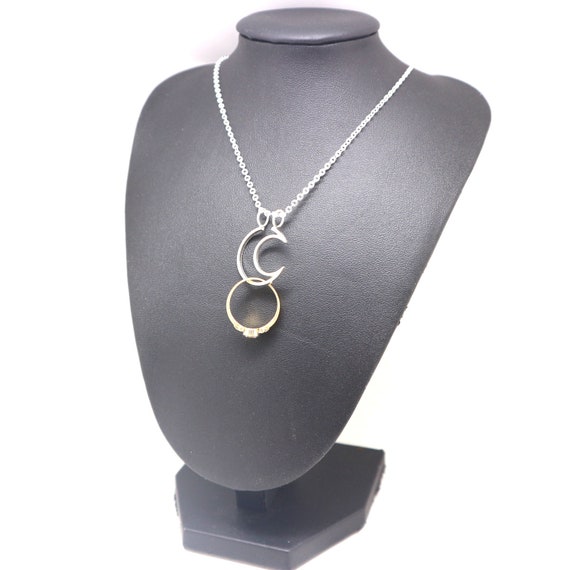 Moon on sale ring necklace