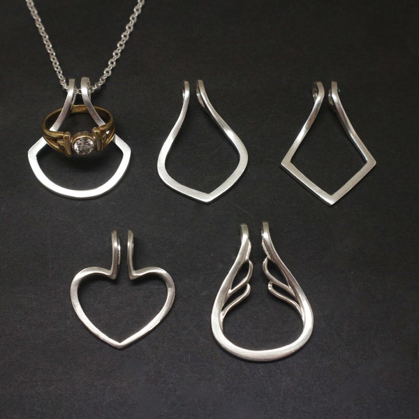 Silver Ring Holder Necklace