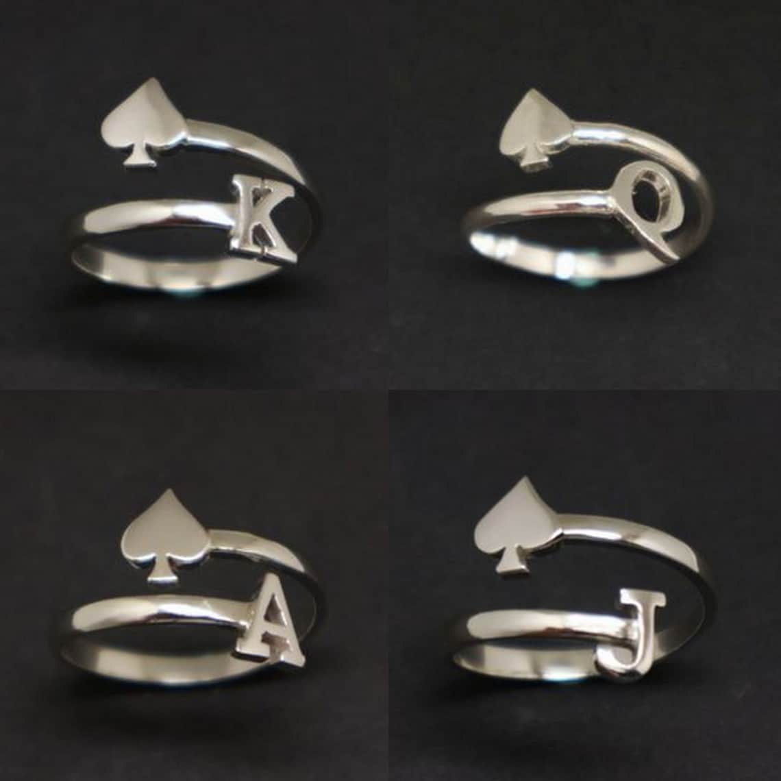 Silver Queen of Spade Ring Queen of Spade Jewelry Bdsm Etsy