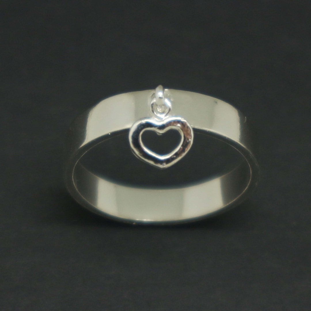 Silver Bdsm Slave Heart Ring Dominant Gift, Bondage Ring, Bdsm Ring for ...