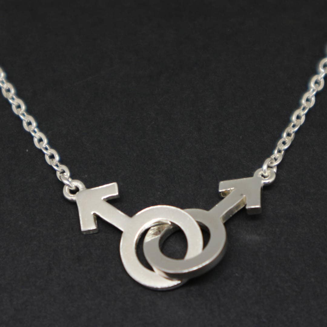 Male clearance sign necklace