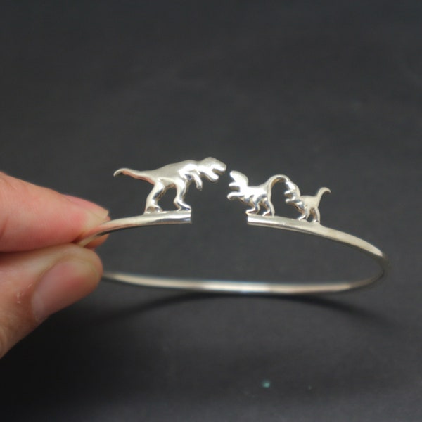 Mother Daughter Dinosaur T-rex Bracelet - Dinosaur T-rex Jewelry, Trek, Gift for Mom, Mother, Mother in Law, Mama, Mothers Day, Mamasaurus