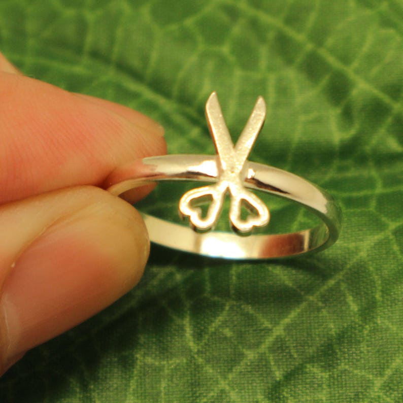 Silver Scissor Ring Scissor Jewelry Cosmetology Hair Etsy
