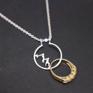 Silver Ring Holder Necklace