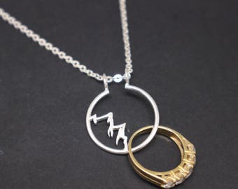 Silver Ring Holder Necklace