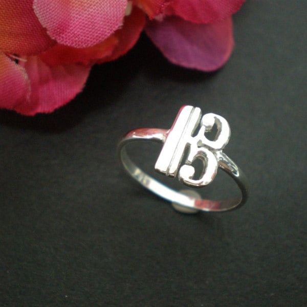 Silver Music Note Alto Clef Ring - Gift for Teacher, Drummers, DJ, Coach, Coworker, Best Friend, Daughter, Mother, Grandmother, Niece, Girl