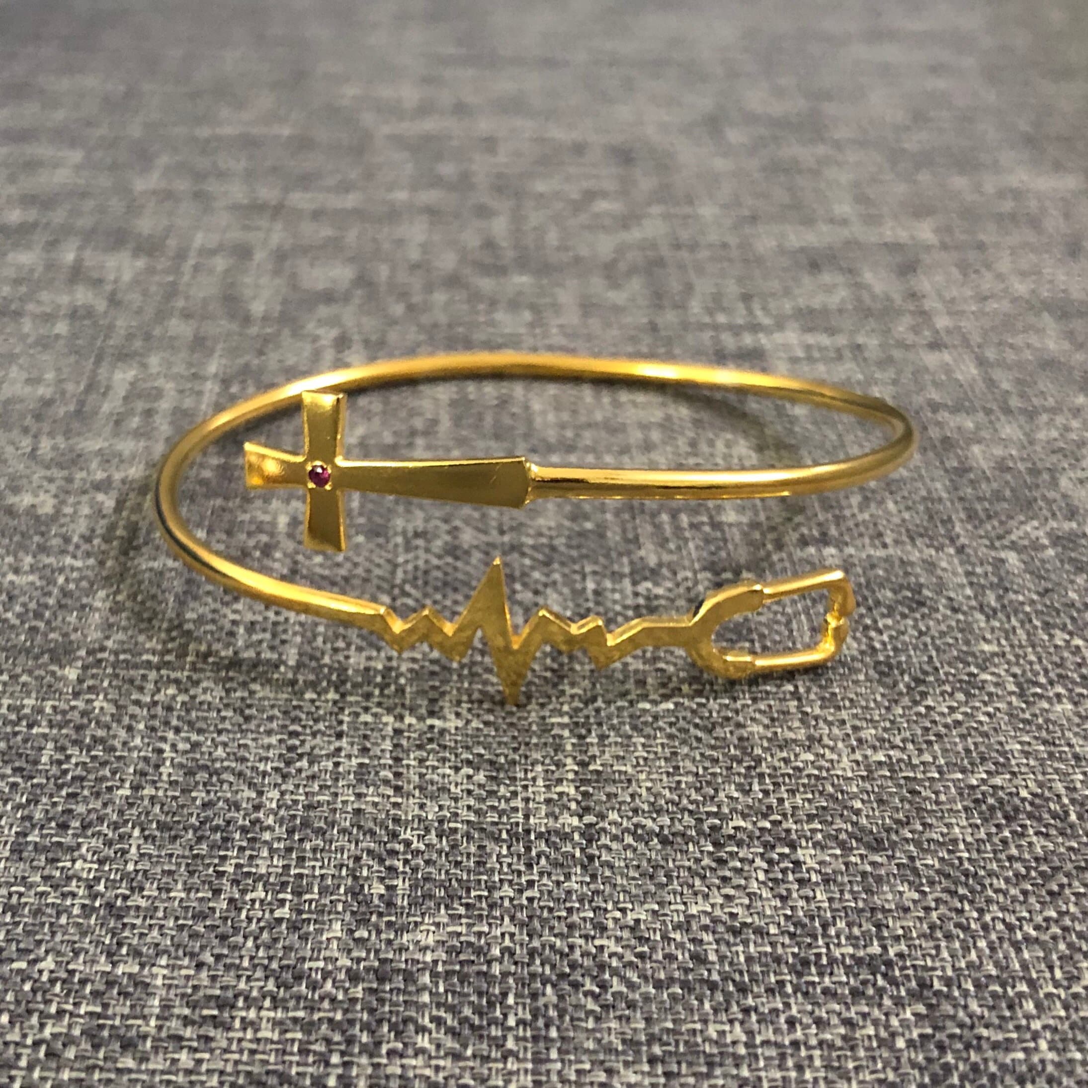 Nursing Stethoscope Cross Necklace Nurse Inspirational Etsy